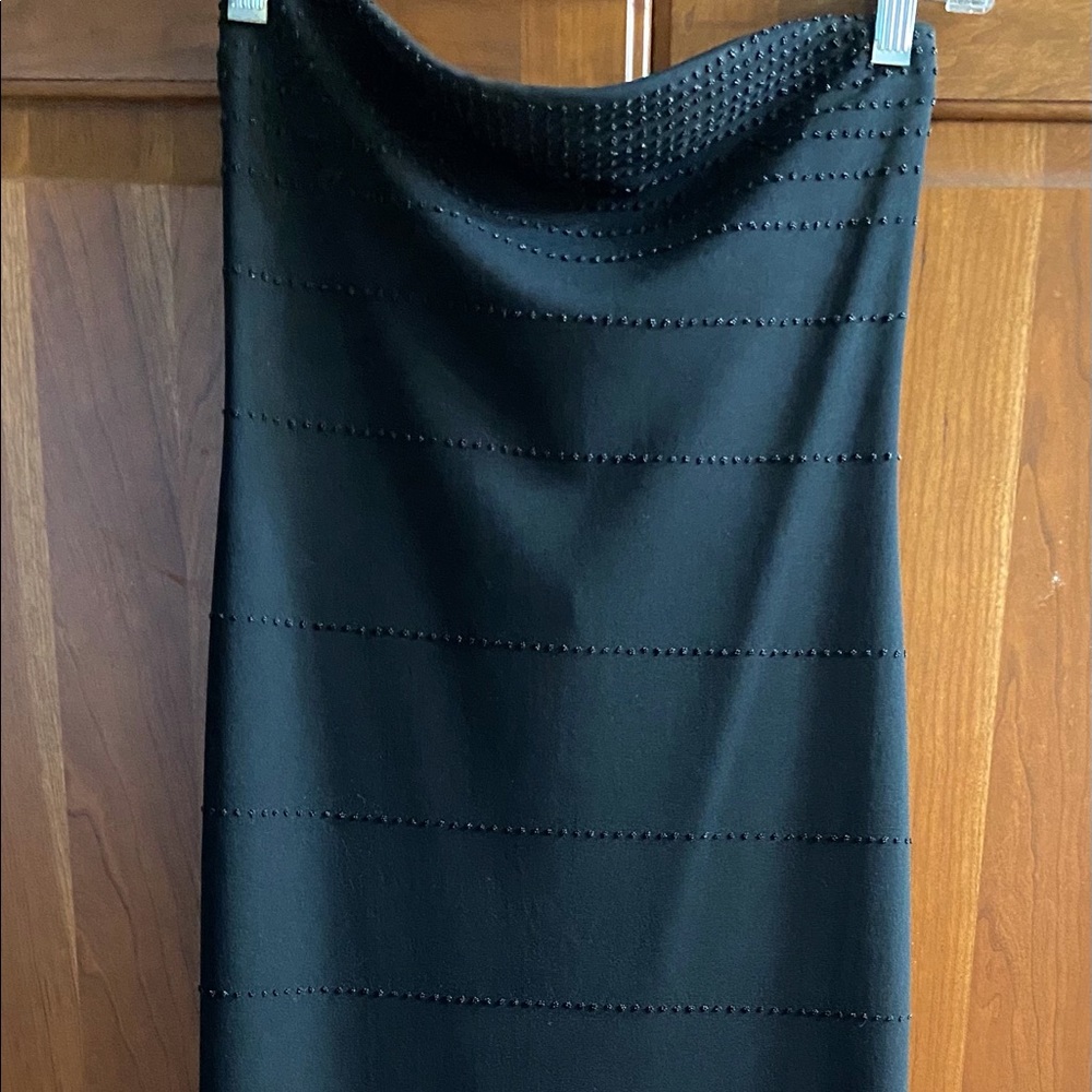 Cocktail dress Elegant black stretchy sleeveless beaded dress